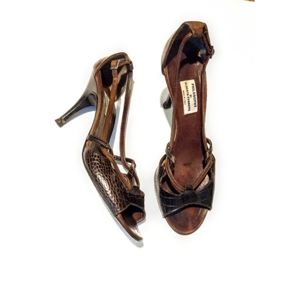 Philosophy di Alberta Ferretti leather Heels Italy - Picture 3 of 9